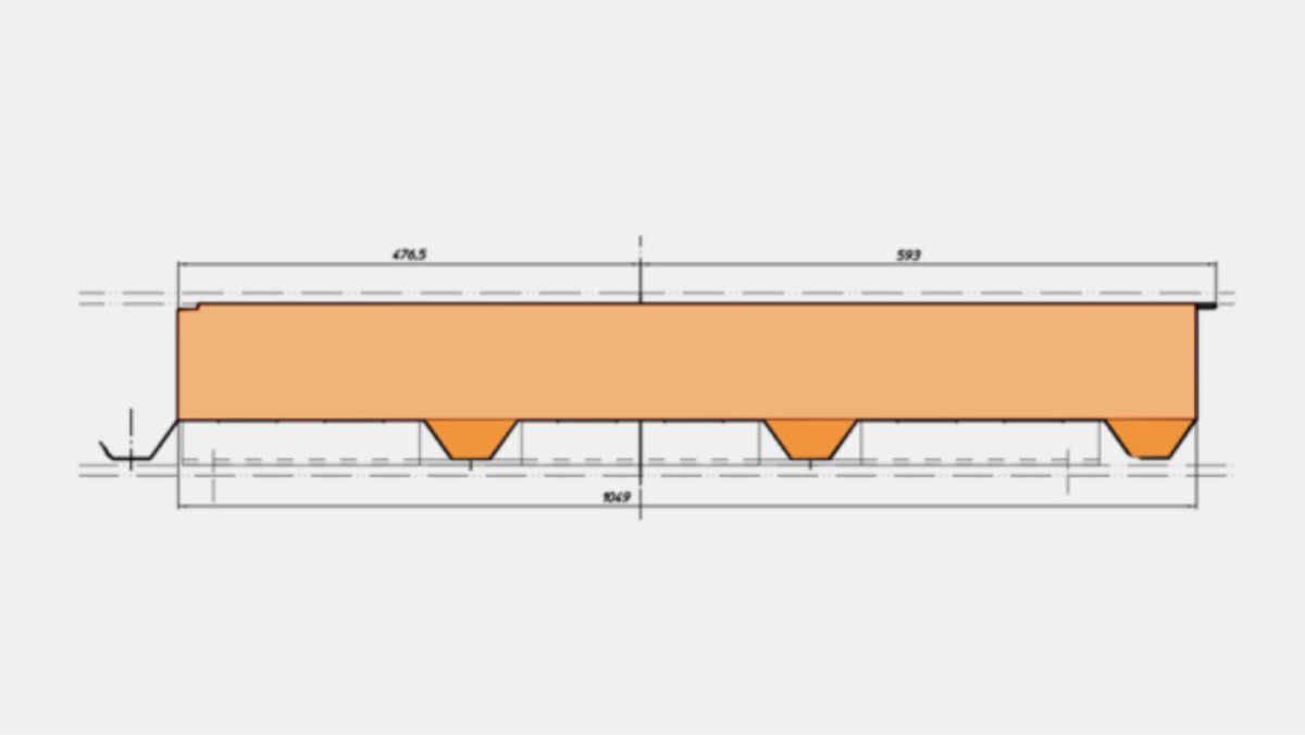 Roof panel profile example